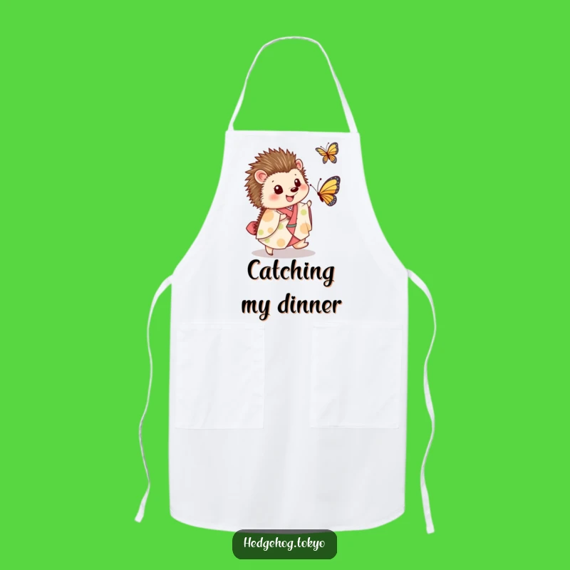 Funny Hedgehog Kimono Butterfly Apron: Cook with Hilarious Charm!