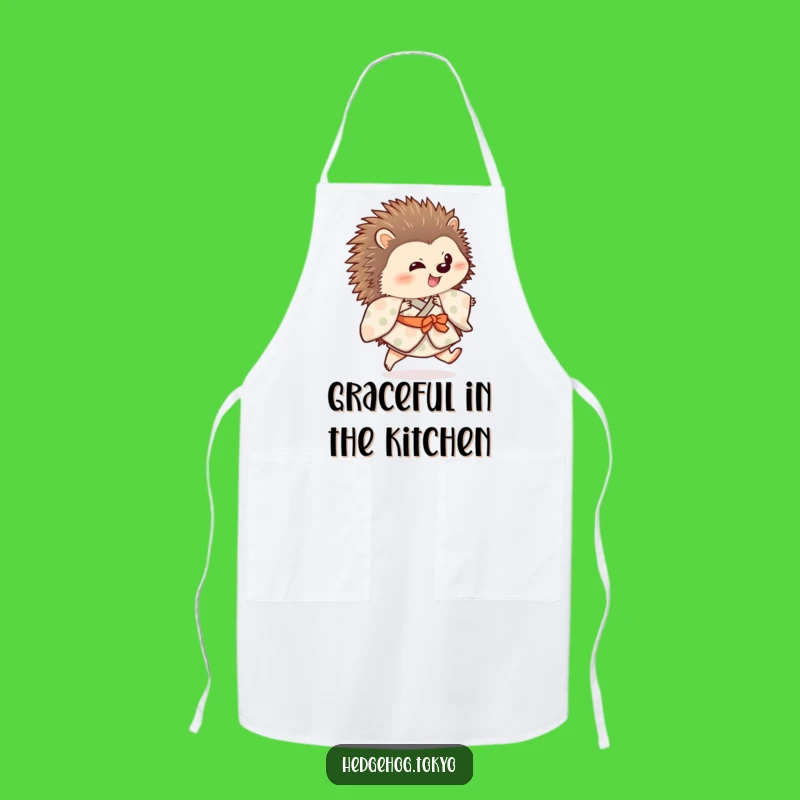 Funny Hedgehog Kimono Apron: Playful Chef's Style, Hilarious Gift