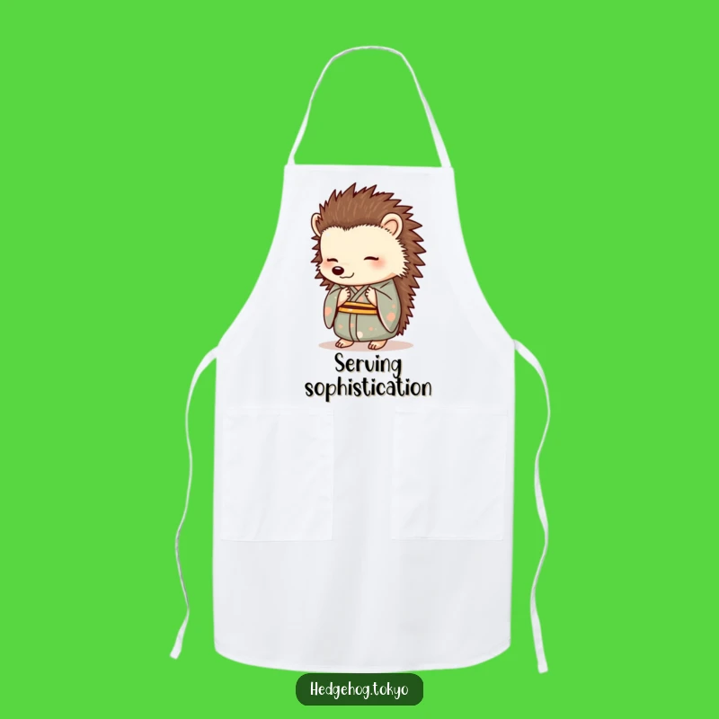 Funny Hedgehog Kimono Bowing Apron: Hilarious and Elegant Kitchen Gift