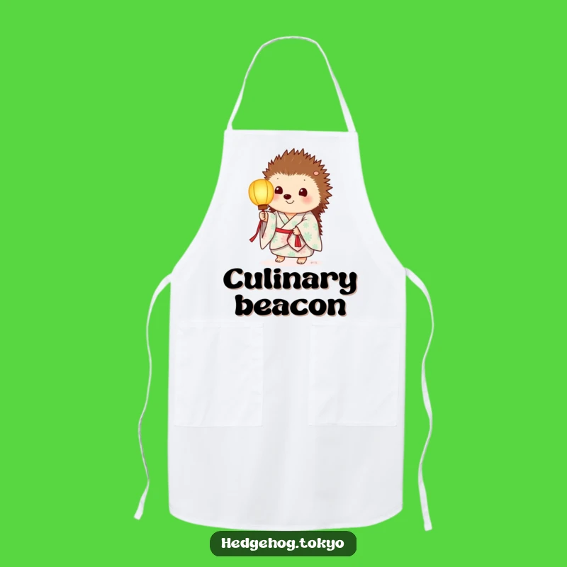 Funny Hedgehog Lantern Apron: Kitchen Magic with Summer Kimono Style