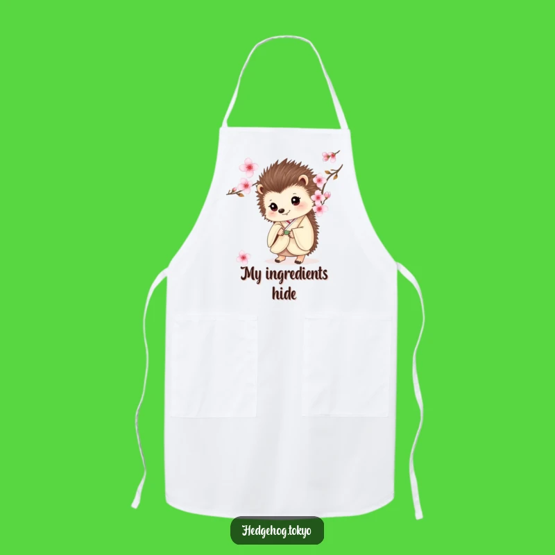 Funny Hedgehog Kimono Apron: Culinary Fun with Cute Blossom Kitchen Style