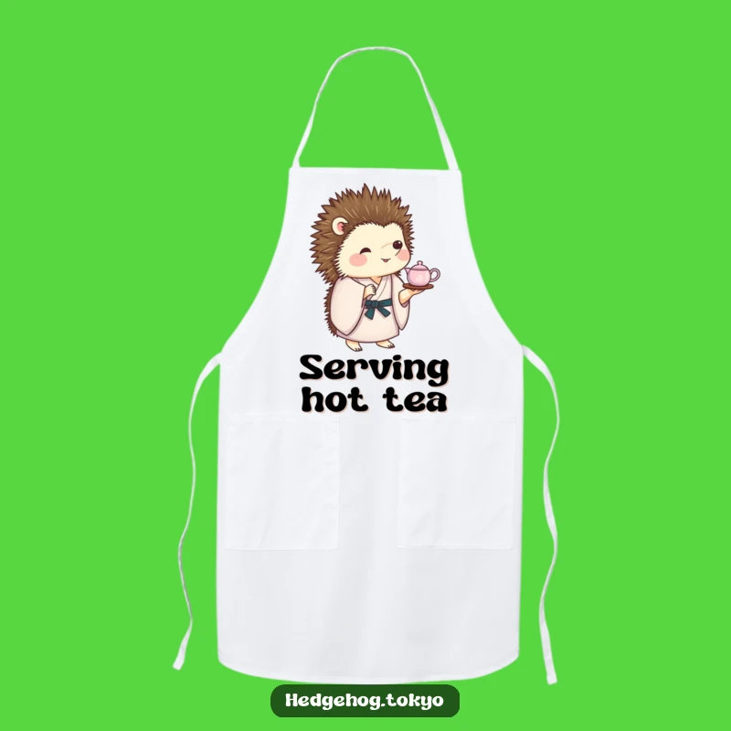 Funny Hedgehog Tea Set Apron: Cook with Hilarious Precision!