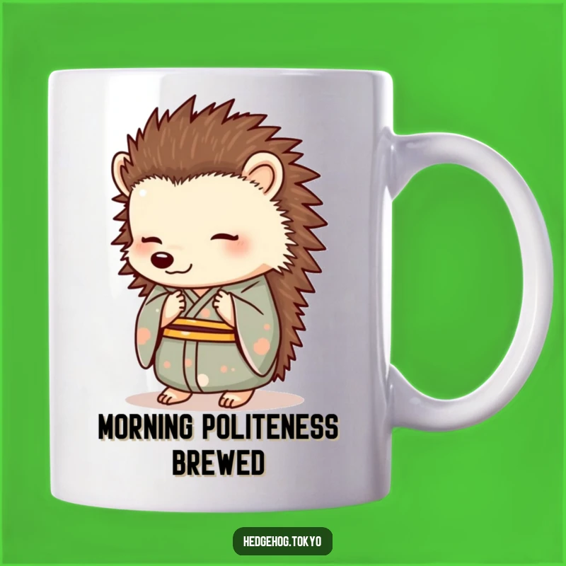 Funny Hedgehog Kimono Bowing Mug: An Elegant and Hilarious Gift for Etiquette Lovers