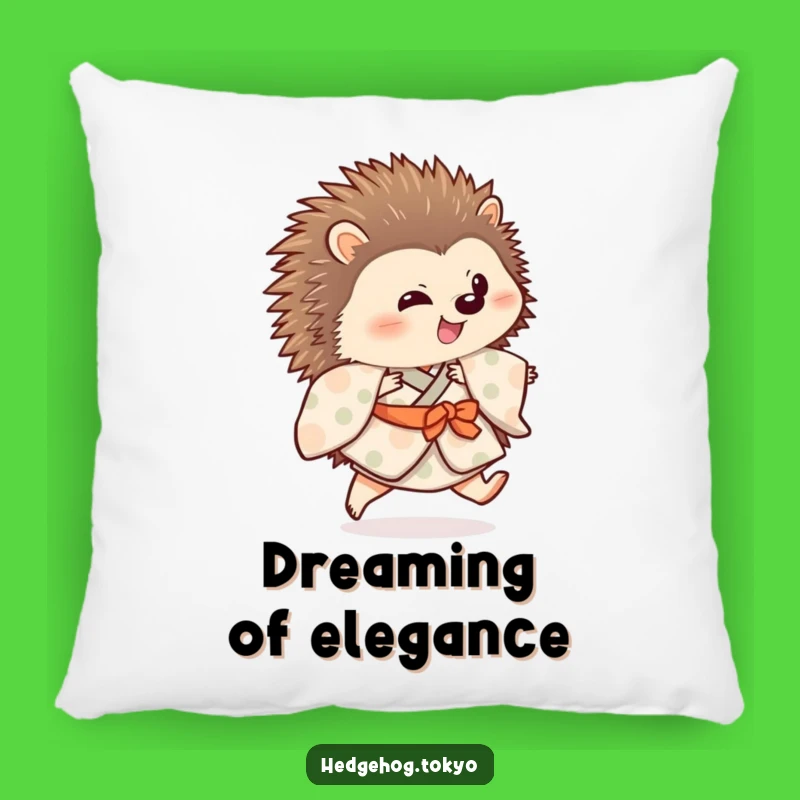Funny Hedgehog Kimono Pillow: Cozy Cushion with a Playful Hop, Great Gift