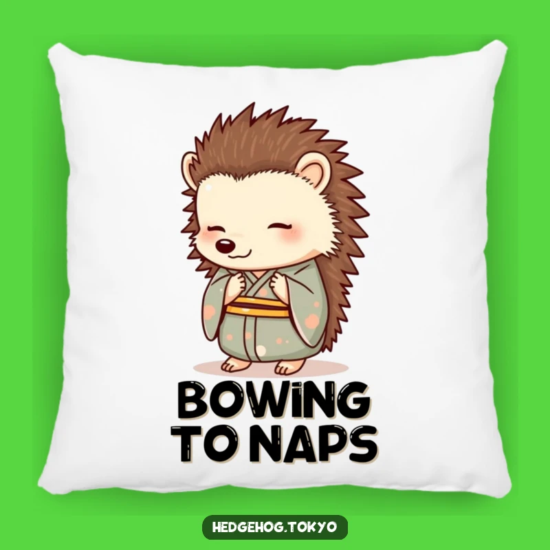 Funny Hedgehog Kimono Bowing Pillow: Plush Comfort with Hilarious Elegance Gift