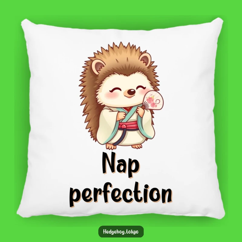 Funny Hedgehog Kimono Fan Pillow: Plush Comfort and Hilarious Calm!