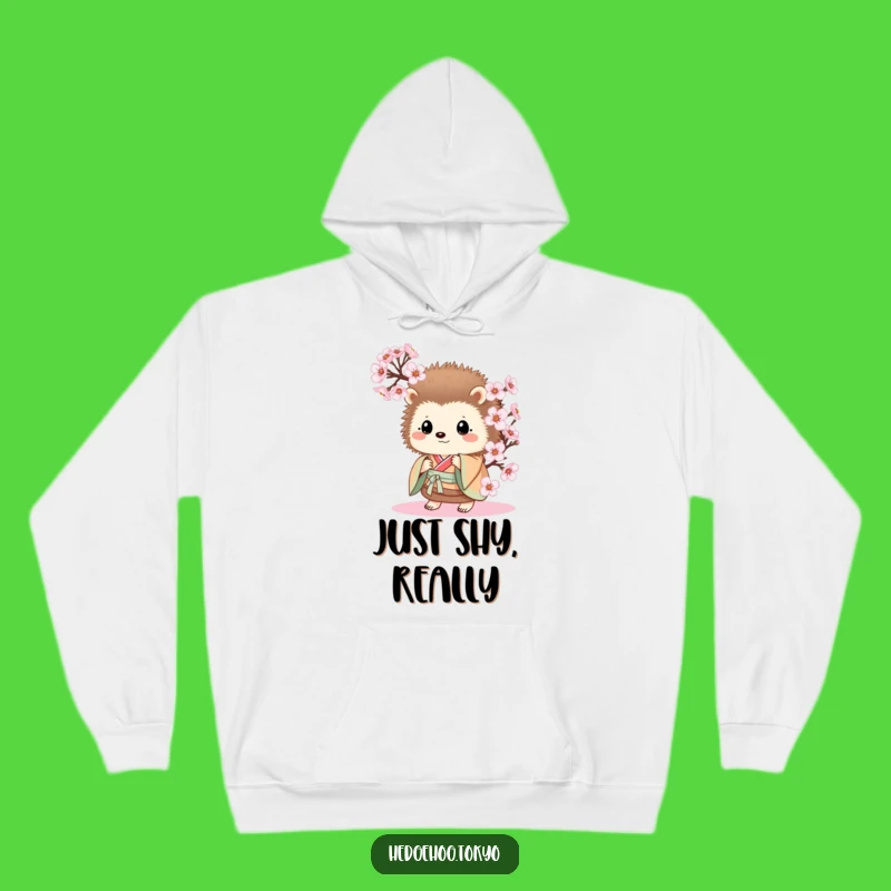 Funny Hedgehog Kimono Blossom Peek Hoodie: Cozy and Hilarious Gift for Everyone