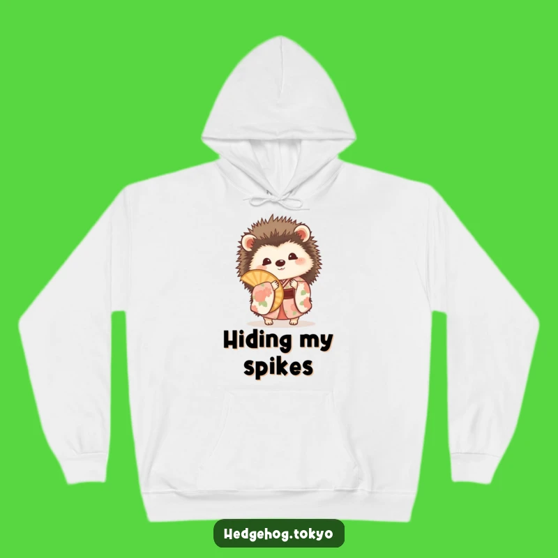 Funny Hedgehog Fan Hoodie: Cozy Mystery in Floral Kimono, Great Gift