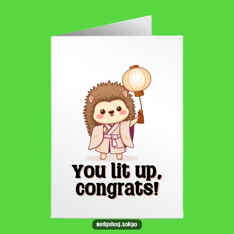 Free Printable Hedgehog Congrats Card: Hilarious Downloadable Gift for Any Occasion