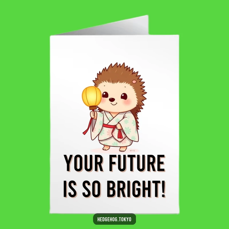 Free Printable Hedgehog Lantern Congrats Card: Festive Downloadable for Celebrations!