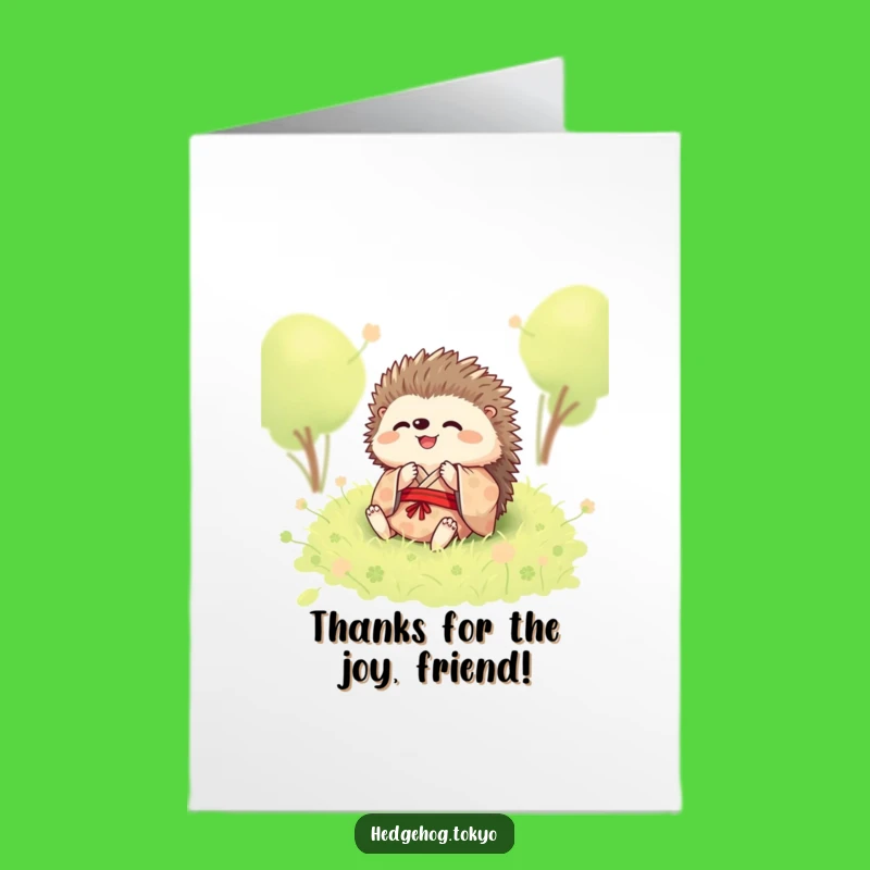 Free Printable Hedgehog Rolling Thank You Card: A Humorous Downloadable Thank You!