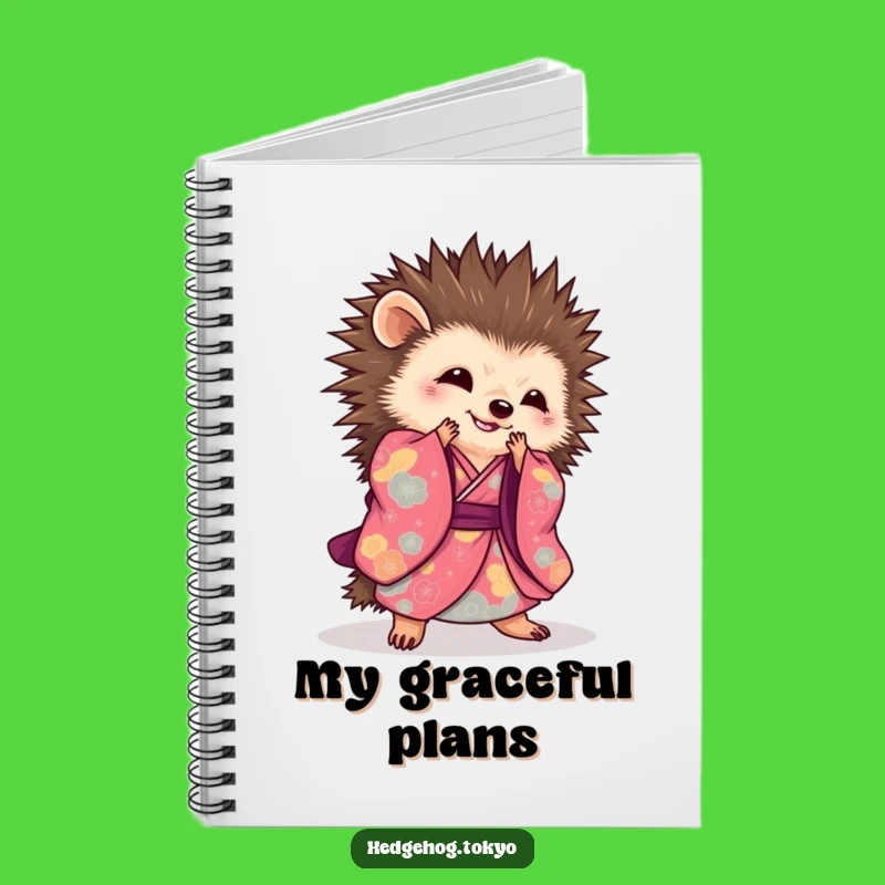 Elegant Hedgehog Kimono Notebook: Jot Down Ideas with Grace, Perfect Funny Gift