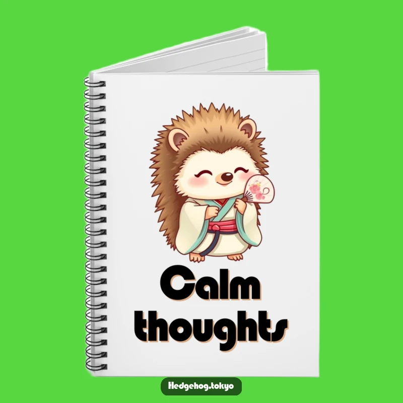 Funny Hedgehog Kimono Fan Notebook: Jot Down Calm and Hilarious Thoughts!