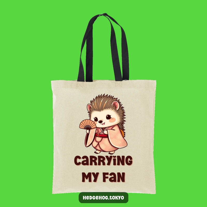 Funny Hedgehog Kimono Tote Bag: Carry Your Essentials with Graceful Charm