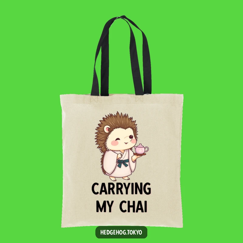 Funny Hedgehog Tea Set Tote: Carry Humor and Hilarious Style!